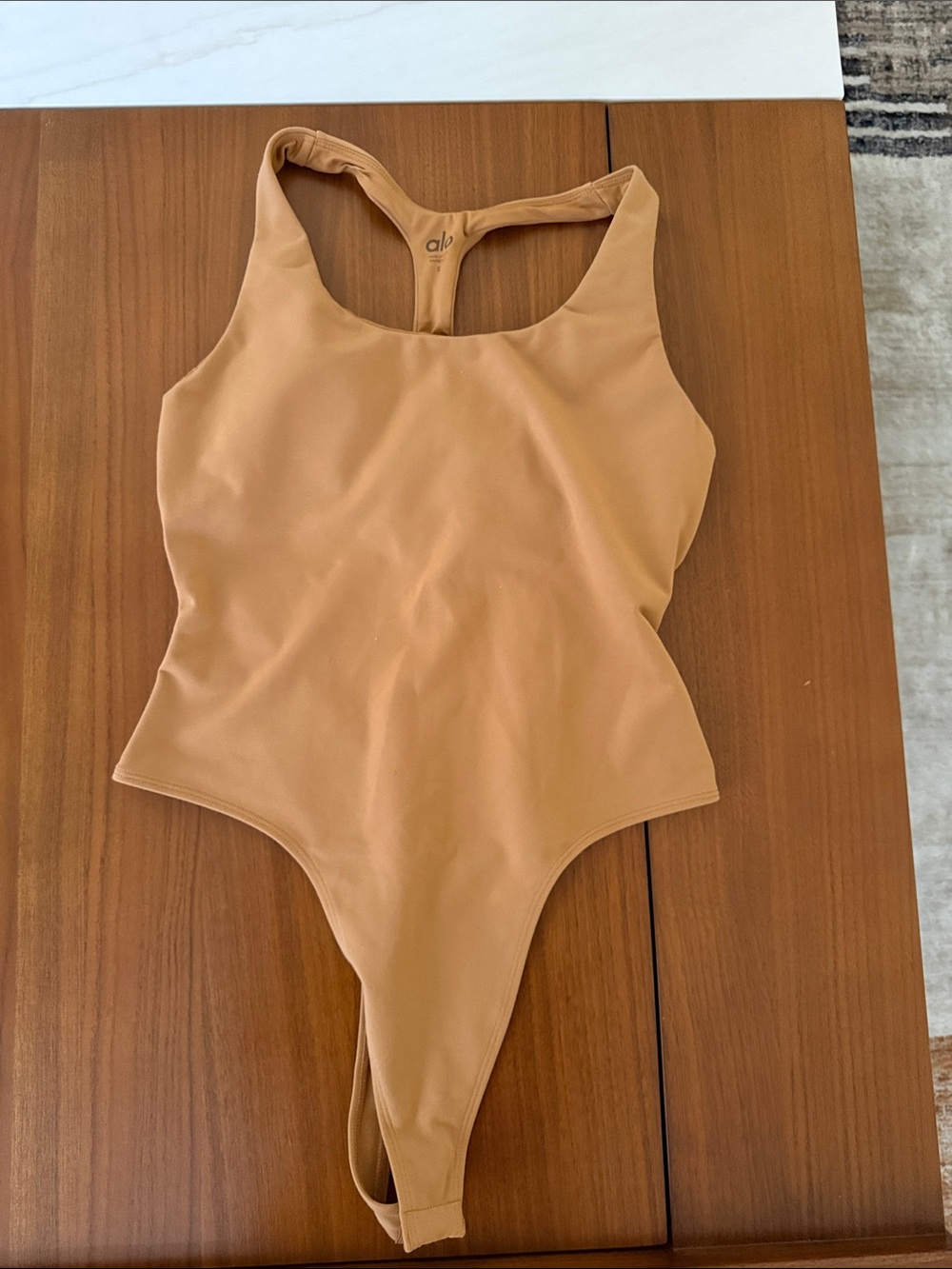 ALO Yoga Women’s Tan Racerback Bodysuit